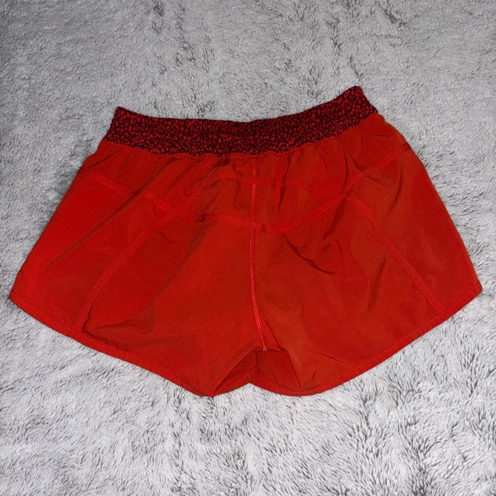 Lululemon Orange Athletic Shorts - Picture 2 of 4